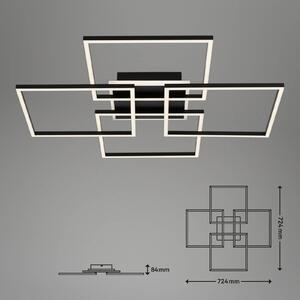 Stropna svetilka Frame S LED, 72,4x72,4 cm, črna