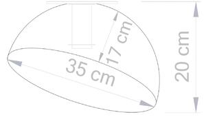 Stropna svetilka Sfera, Ø 35 cm, bela/zlata