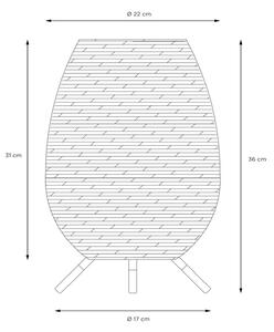 Namizna svetilka Colin LED za zunanjo uporabo, polnilna baterija, 36 cm