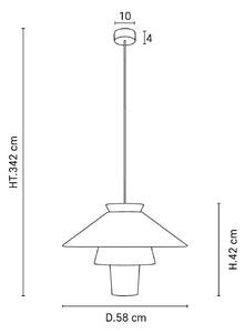 MARKET SET Ruche viseča luč, Ø 58 cm, oker