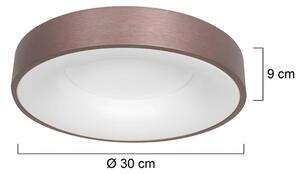 LED stropna svetilka Ringlede 2.700 K Ø 30 cm bronasta