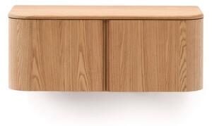 Stenska omarica za pod umivalnik v jesenovem dekorju v naravni barvi 90x35 cm Salaya – Kave Home
