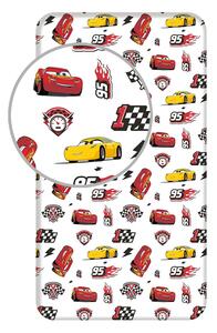 Napenjalna bombažna otroška rjuha 90x200 cm Cars "McQueen" – Jerry Fabrics