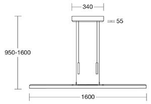 HerzBlut Leonora viseča svetilka Up&Down 160cm oreh