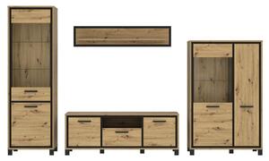 Livetastic Dnevni Regal Trondheim, Barva Hrasta, 4-Delni