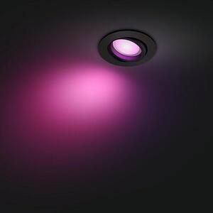 Philips Hue LED vgradni žaromet White & Color Ambiance Centura (RGBW, Premer: 9 cm, Barva ohišja: Črna)
