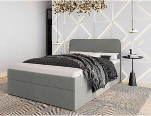 POSTELJA Z VZMETNICO 120 cm x 200 cm , tekstil siva