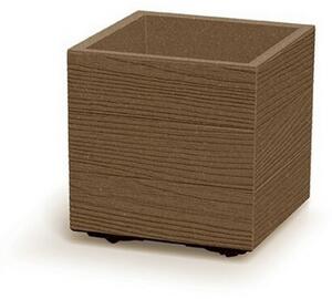 Cvetlični lonec MADERA SQUARE ECO WOOD 28,8 cm ,rjav