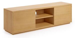 TV omarica v hrastovem dekorju v naravni barvi 150x44 cm Abilen - Kave Home