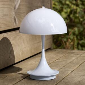 Louis Poulsen Panthella PORTABLE 160 V3, opal svetlo modra, zatemnjen, Modra, Dnevna soba / jedilnica, Plastika, Dizajn