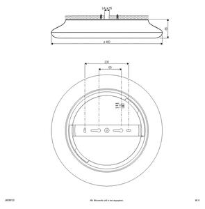 EVN Catino LED stropna svetilka, CCT, 40 cm