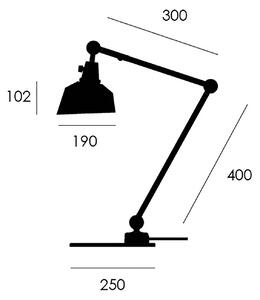 Midgard modularna namizna svetilka TYP 551 črna 60 cm