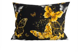 Prevleka za vzglavnik iz mikrovlaken GOLD BUTTERFLY 50x70 cm, črna