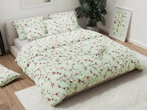 Kreirana posteljnina FLORAL CREAM svetlo zelena Dimenzije posteljnine: 70 x 90 cm | 140 x 200 cm