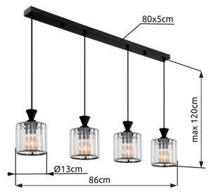 Globo 15742-4 - Lestenec na vrvici JORDANA 4xE27/60W/230V