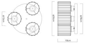 Globo 15742-3D - Lestenec JORDANA 3xE27/60W/230V