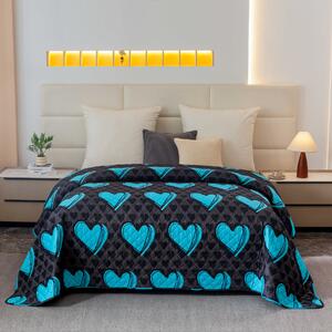 Pregrinjalo za posteljo KASUGA, turkizno Dimenzije: 170 x 210 cm