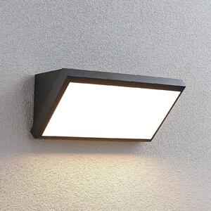 Lindby LED zunanja stenska svetilka Abby, senzor, IP65, temno siva