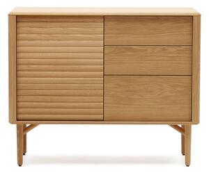 Nizka komoda v hrastovem dekorju 105x86 cm Lenon – Kave Home