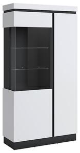 Mömax Vitrina Campania, Antracit, Bela