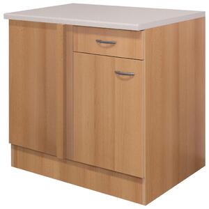 FlexWell Kotna Spodnja Omarica Nano, Barva Bukve