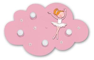 Stropna svetilka cloud ballerina pink 4-light