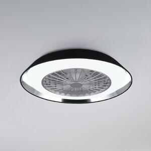 Stropni ventilator Varberg LED, tihi, Ø 55 cm, CCT, črn