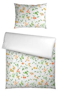 OBOJESTRANSKA POSTELJNINA 140/200 cm saten oranžna
