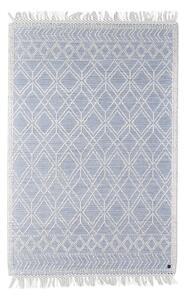 ROČNO TKANA PREPROGA Colored Macrame four 140/200 cm tkano krem barve, pastelno modra
