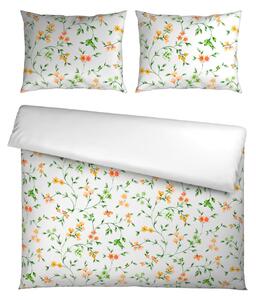 OBOJESTRANSKA POSTELJNINA 200/200 cm saten oranžna