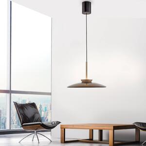 PURE LED viseča svetilka E-Moon bronasto steklo/aluminij Ø 50 cm CCT