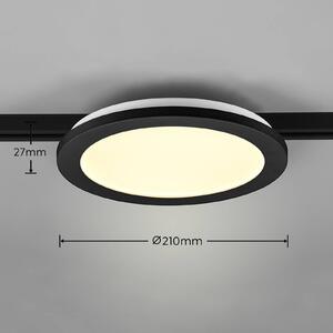 Stropna svetilka LED Camillus DUOline, Ø 26 cm, črna