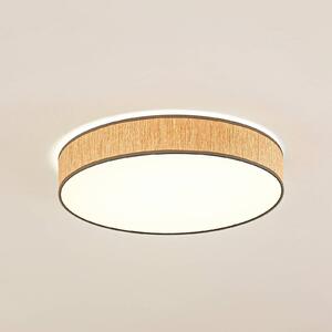 Lindby LED stropna svetilka Jutis, bež, morske alge, Ø 50 cm