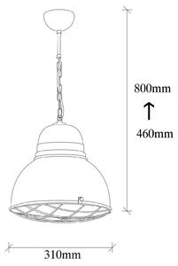 Saglam 3729 obesek, rumena barva, železo, Ø 32 cm