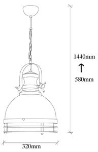 Saglam 3762 viseča luč, rdeča/črna, železo, Ø 32 cm