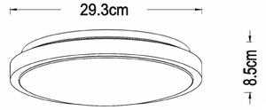 Dasher LED stropna svetilka, bela, Ø 29,3 cm, 2700 K, IP44