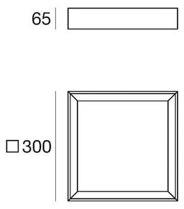 LED stropna svetilka Tara Q, 30 x 30 cm, črna, 3.000 K, aluminij