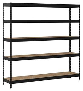 Regalux Kovinski regal Rivet Atlas (V x Š x G: 180 x 180 x 40 cm, Nosilnost na polico: 230 kg, Število polic: 5 kos, Priklop, Antracit)