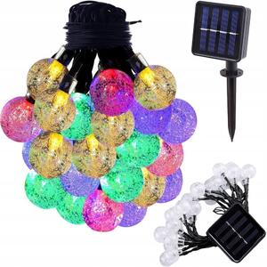 LED RGB 20 zunanja solarna dekorativna girlanda 8 funkcij