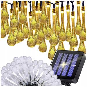 LED 50 toplo bela zunanja solarna dekorativna girlanda sveč 8 funkcij