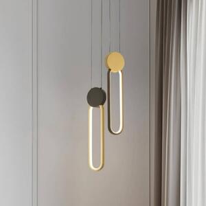 Zambelis LED-visoka svetilka 23101, zlata/črna, širina 12 cm, kovinska, z možnostjo, zatemnjen, Zlata / medeninasta, Dnevna soba / jedilnica, Aluminij, Sodobni