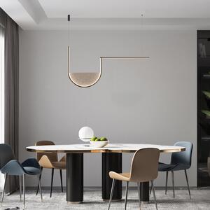 Zambelis LED-visoka svetilka 23170, siva/črna, 101 cm, steklo/kovina, CCT, zatemnjen, Črna, Dnevna soba / jedilnica, Aluminij, Sodobni