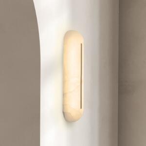 Zambelis LED-stenna svetilka 2546, bela, višina 36 cm, alabaster, z možnostjo zatemnitve, zatemnjen, Bela, Dnevna soba / jedilnica, Kamen