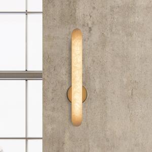 Zambelis LED-stenna svetilka 2547, bela, višina 37 cm, alabaster, z možnostjo zatemnitve, zatemnjen, Bela, Dnevna soba / jedilnica, Kamen