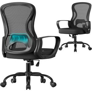 Ergonomska mrežasta pisarniška stolica, črna