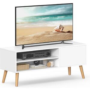 TV-omara, 120 cm široka TV omara, bela