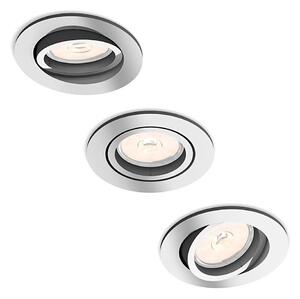 Philips 50393/11/PN - SET 3x Vgradna svetilka DONEGAL 1xGU10/5,5W/230V