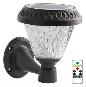 LED Zatemnitvena solarna stenska svetilka LED/0,8W/5,5V IP44 + Daljinski upravljalnik