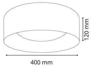 LED Stropna svetilka TULUZA LED/24W/230V premer 40 cm črn