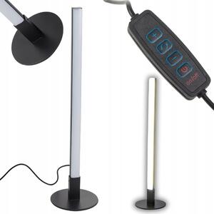LED vertikalna namizna svetilka 3 barve svetlobe USB 40cm 120° črna